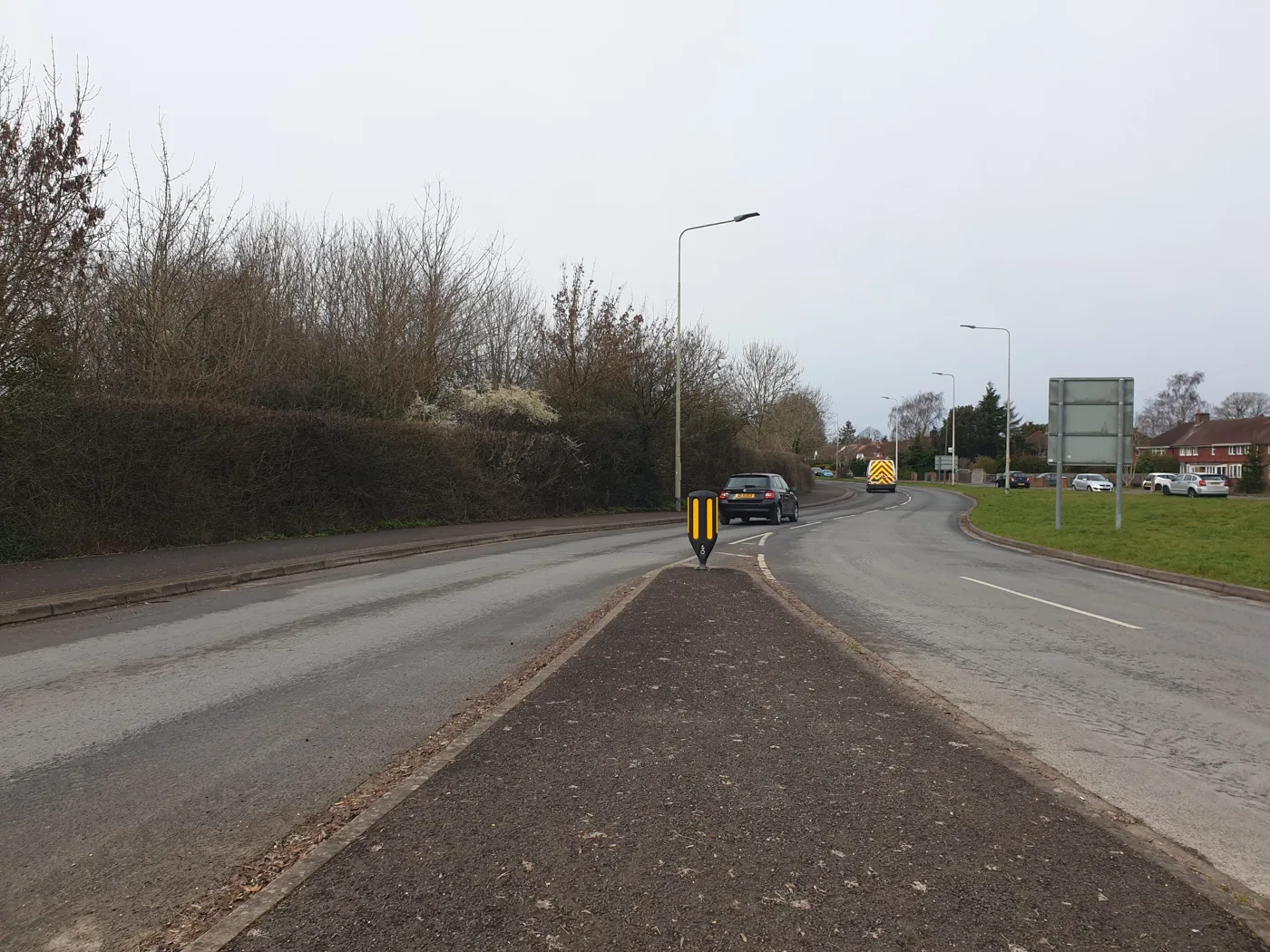 Monks Lane in Newbury, photographed in March 2023. The council will retexture 150 metres of it this year, the only carriageway scheme in Newbury parish